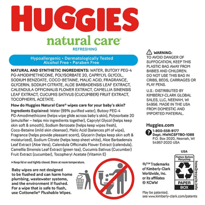 Huggies Natural Care Baby Wipes, Refreshing Clean (17 flip-top pks., 1088 ct.) - Image 10