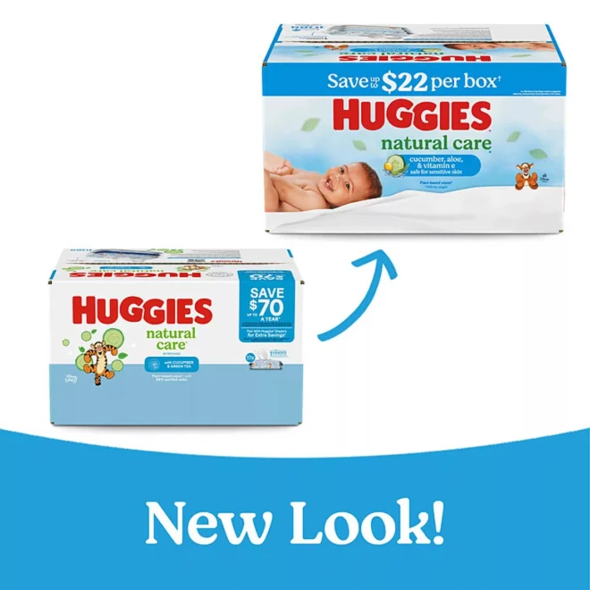 Huggies Natural Care Baby Wipes, Refreshing Clean (17 flip-top pks., 1088 ct.) - Image 2