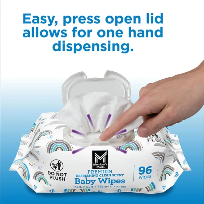 Member's Mark Premium Refreshing Clean Scented Baby Wipes - Image 6
