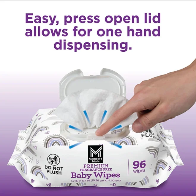 Member's Mark Premium Fragrance-Free Baby Wipes - Image 6