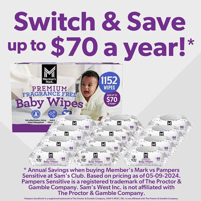 Member's Mark Premium Fragrance-Free Baby Wipes - Image 7