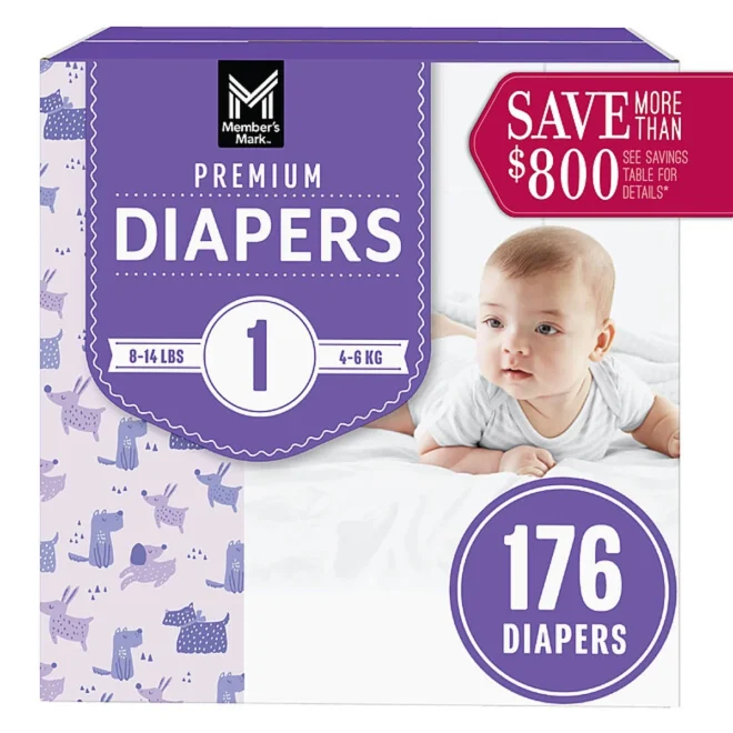 Member's Mark Premium Baby Diapers Size 1