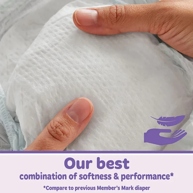 Member's Mark Premium Baby Diapers Size 1 - Image 4
