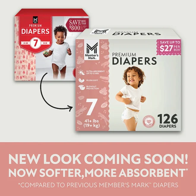 Member's Mark Premium Baby Diapers Size 7 - Image 2