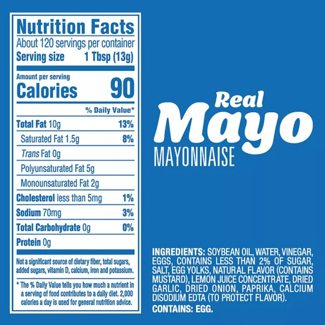 Kraft Real Mayo Creamy & Smooth Mayonnaise (30 fl. oz. jars, 2 pk.) - Image 2
