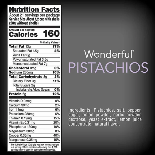 Wonderful Pistachios, Salt and Pepper (40 oz.) - Image 2