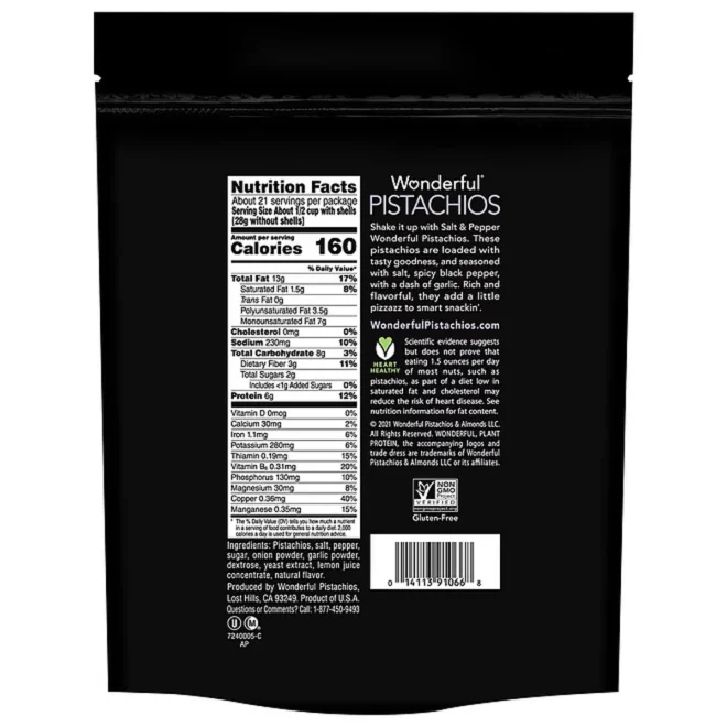 Wonderful Pistachios, Salt and Pepper (40 oz.) - Image 7