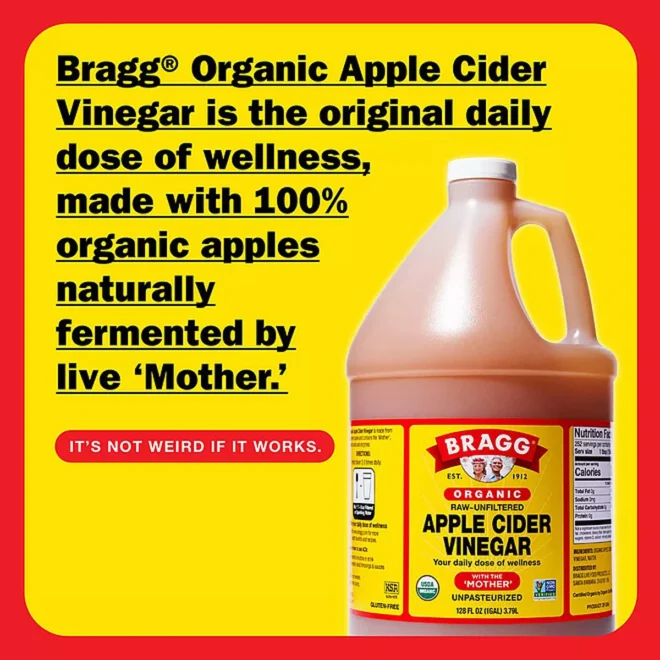Bragg Apple Cider Vinegar, 128 fl. oz. - Image 4