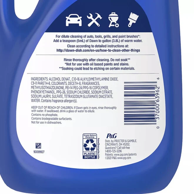 Dawn Platinum Dishwashing Liquid Dish Soap, Refreshing Rain (90 fl. oz.) - Image 2