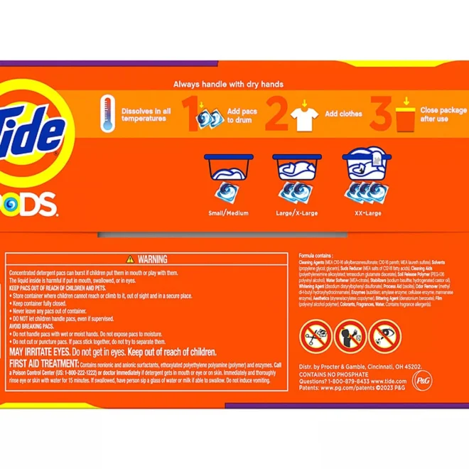 Tide PODS Liquid Laundry Detergent Pacs, Spring Meadow (156 ct.) - Image 2