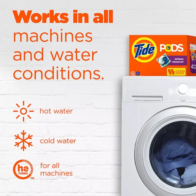 Tide PODS Liquid Laundry Detergent Pacs, Spring Meadow (156 ct.) - Image 8