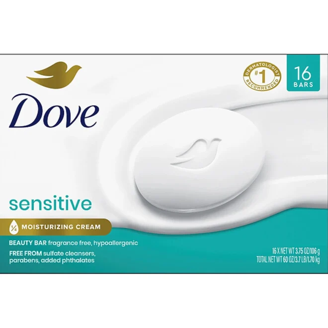 Dove Beauty Bar, Sensitive Skin (3.75 oz., 16 ct.)