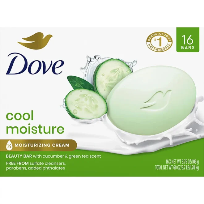 Dove Go Fresh Beauty Bar, Cool Moisture (3.75 oz., 16 ct.)