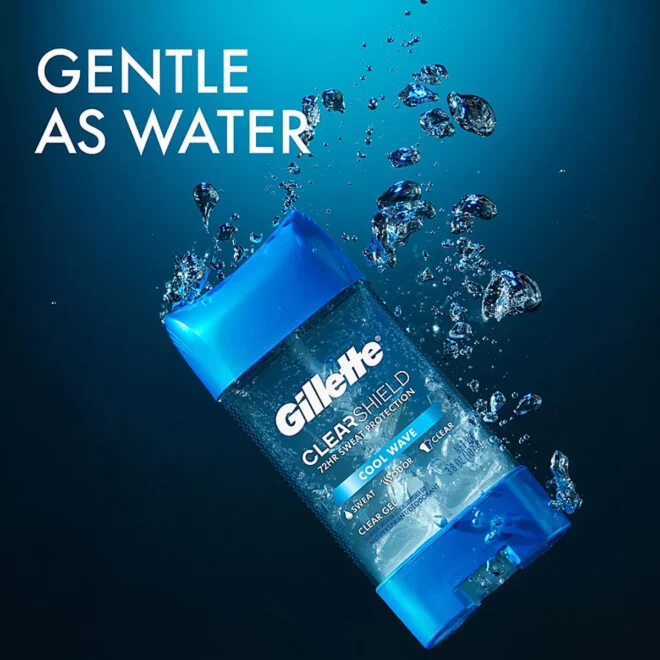 Gillette Cool Wave Clear Gel Men's Antiperspirant and Deodorant, 3.8 oz., 5 pk. - Image 6