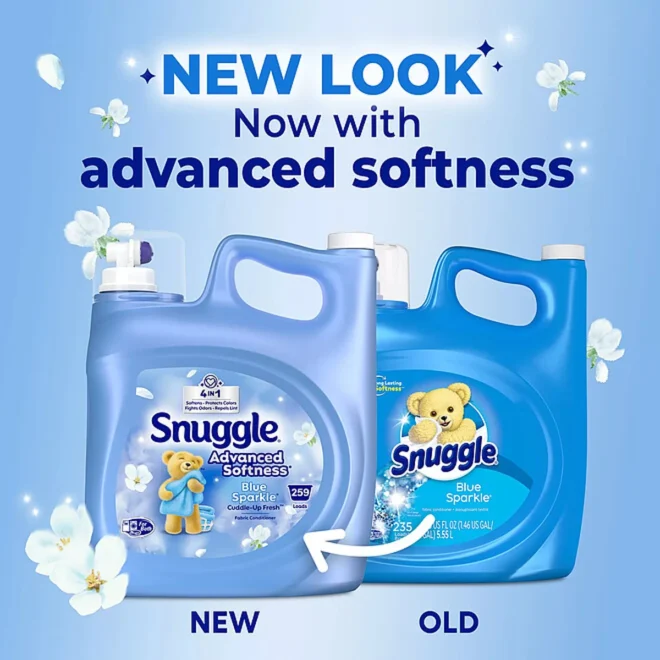 Snuggle Advanced Softness Liquid Fabric Softener, Blue Sparkle, 259 loads, 176 fl. oz. - Image 5