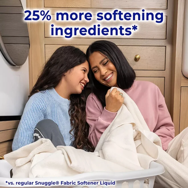 Snuggle Advanced Softness Liquid Fabric Softener, Blue Sparkle, 259 loads, 176 fl. oz. - Image 7