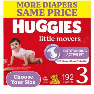 Huggies Little Movers Baby Diapers Size 3 - 192 ct. (16-28 lbs)