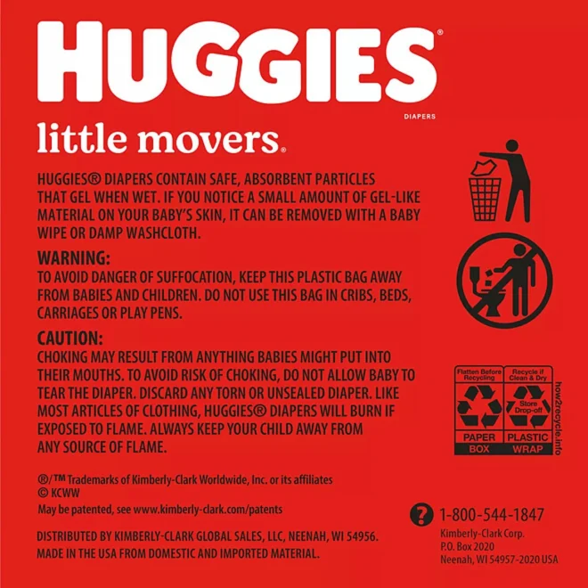 Huggies Little Movers Baby Diapers Size 4 - 168 ct. (22-37 lbs) - Image 13