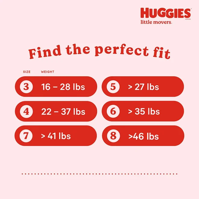 Huggies Little Movers Baby Diapers Size 4 - 168 ct. (22-37 lbs) - Image 2