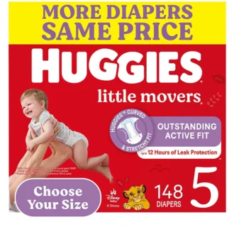 Huggies Little Movers Baby Diapers Size 5 - 148 ct. (27+ lbs)