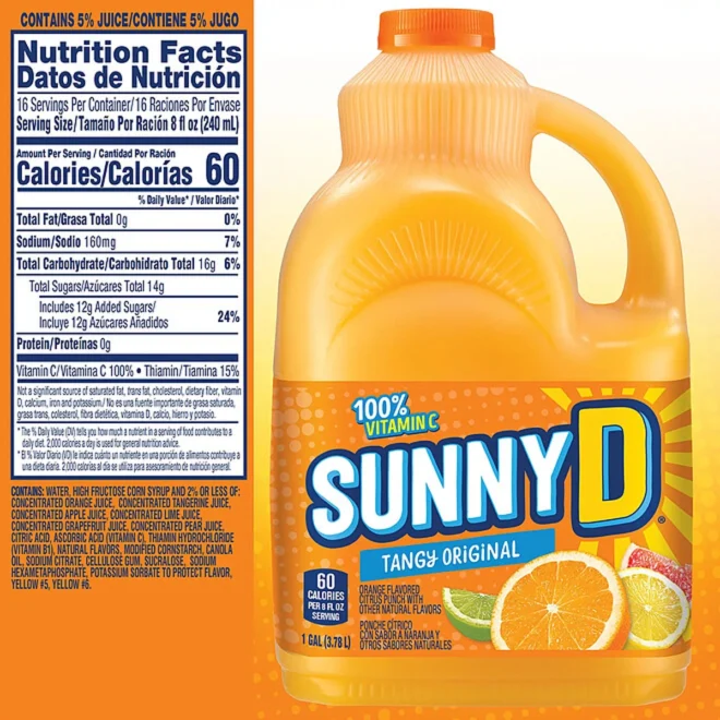 SunnyD Tangy Original Orange Flavored Citrus Punch, 1 gal. - Image 2