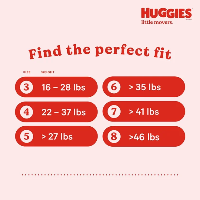 Huggies Little Movers Baby Diapers Size 6 - 120 ct. (35+ lbs) - Image 3