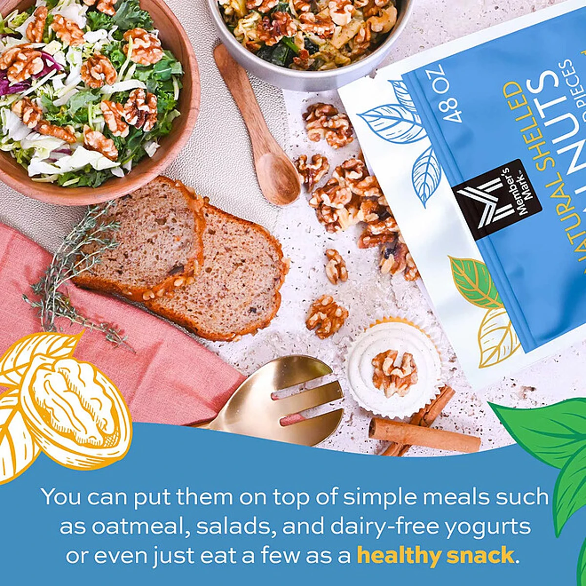 Member's Mark Natural Shelled Walnuts, 3 lbs. - Image 5