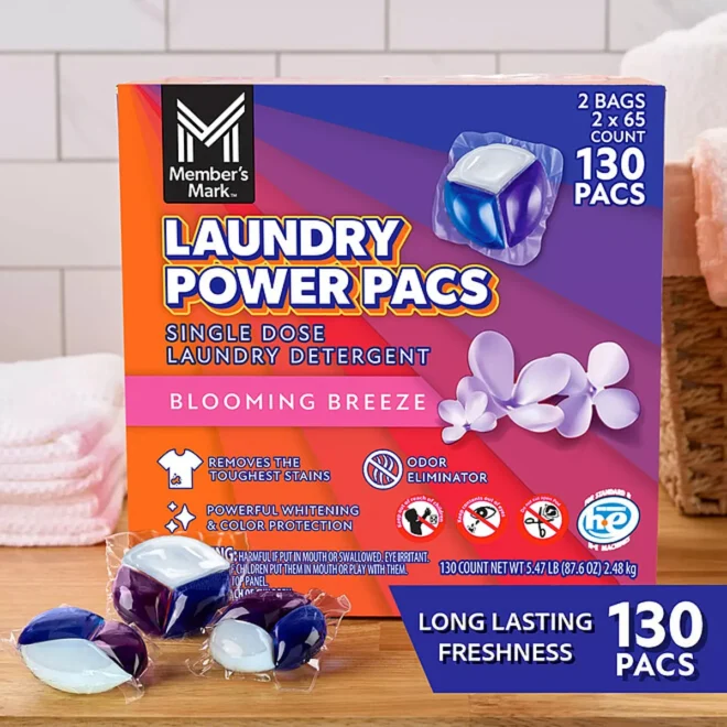 Member's Mark Laundry Detergent Power Pacs, Blooming Breeze, 130 ct. - Image 3