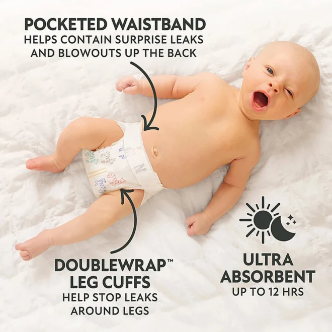 Member's Mark Premium Baby Diapers, Sizes: Newborn - 8 - Image 9