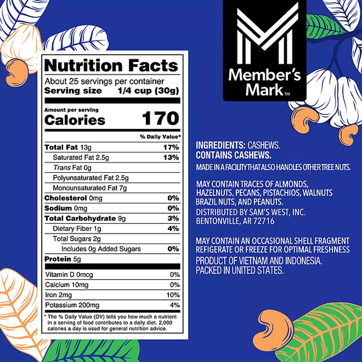 Member's Mark Whole Natural Cashews, 26 oz. - Image 3