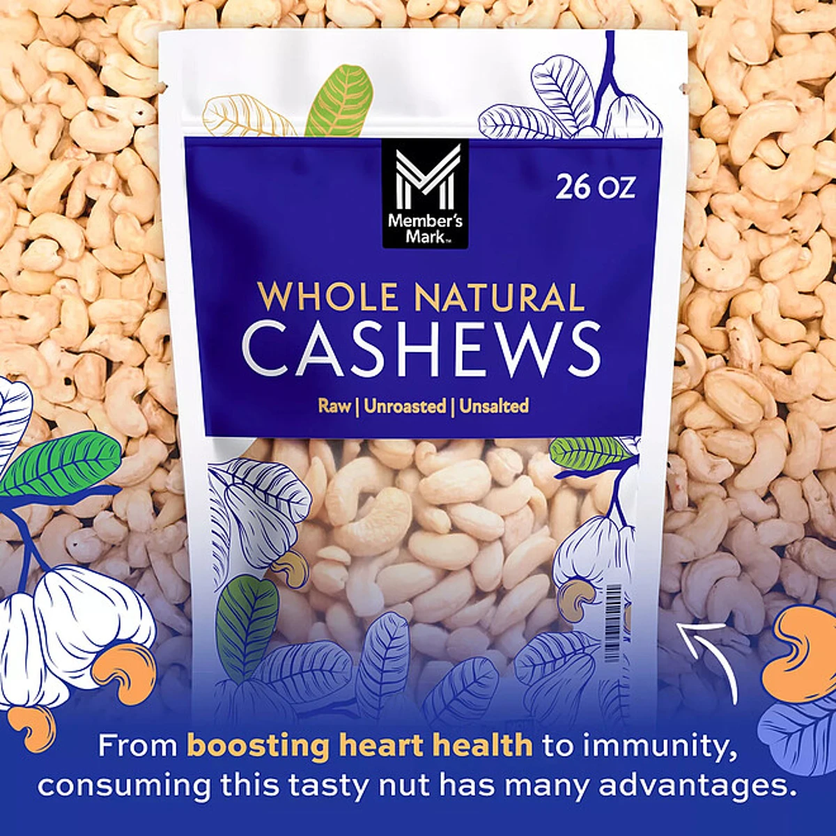 Member's Mark Whole Natural Cashews, 26 oz. - Image 4