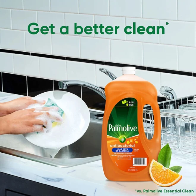 Palmolive Antibacterial Dishwashing Liquid Dish Soap, Orange 102 fl.oz. - Image 3