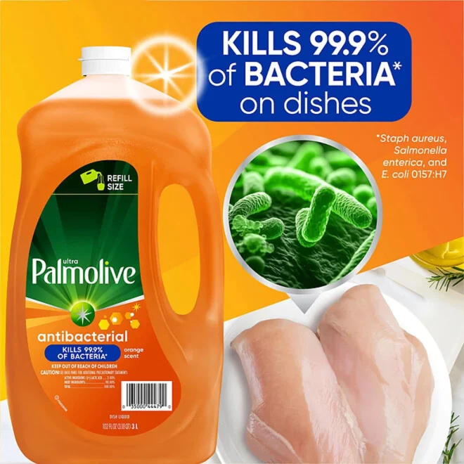 Palmolive Antibacterial Dishwashing Liquid Dish Soap, Orange 102 fl.oz. - Image 4