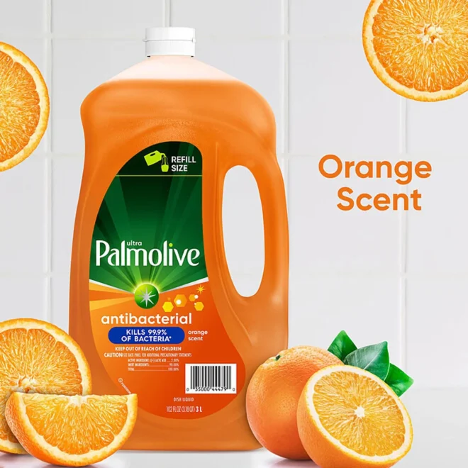 Palmolive Antibacterial Dishwashing Liquid Dish Soap, Orange 102 fl.oz. - Image 6