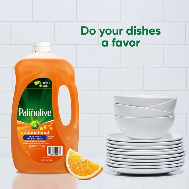 Palmolive Antibacterial Dishwashing Liquid Dish Soap, Orange 102 fl.oz. - Image 9