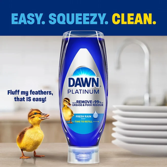 Dawn Platinum EZ- Squeeze Liquid Dish Soap, Lemon, 3 ct., 61.5 fl. oz. - Image 4