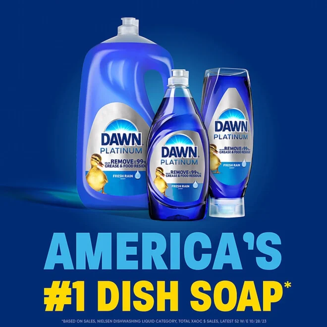 Dawn Platinum EZ- Squeeze Liquid Dish Soap, Lemon, 3 ct., 61.5 fl. oz. - Image 8